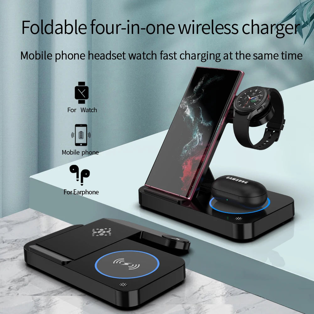 Foldable 30W 3 In 1 Wireless Charger For Samsung devices