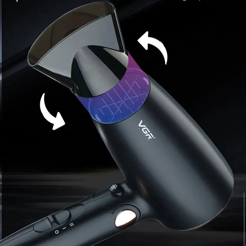 Low Noise and Fast Dry Electric Travel Hair Dryer with Foldable Handle